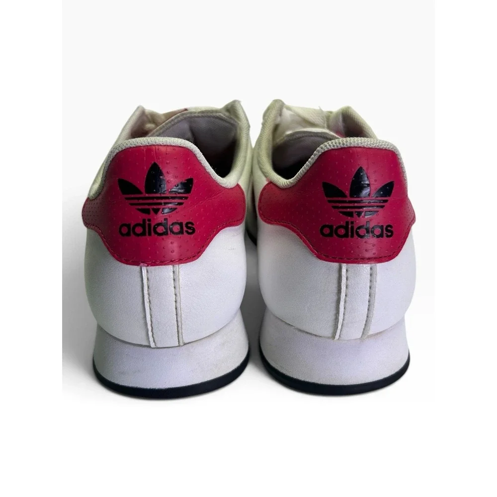 adidas Originals Samoa White Pink Sneakers 4.5Y Big Kid Retro Low C75999
